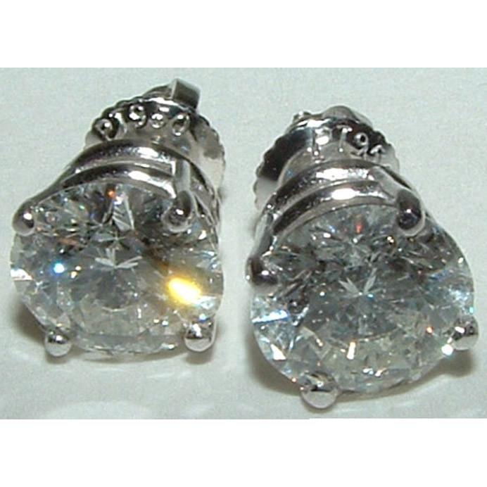 Boucles D'Oreilles Solitaires Véritable Diamant 4.02 Carats Neuf