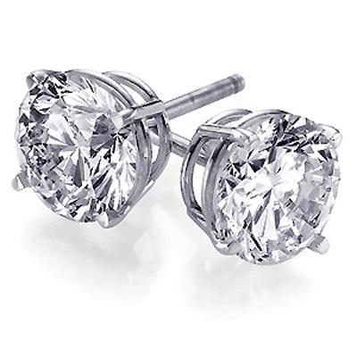 Boucles D'Oreilles Véritable Diamant 2.50 Carats Bijoux En Or Massif