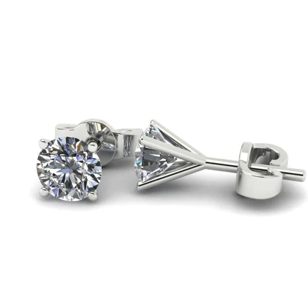 Boucles D'Oreilles Véritable Diamant Martini 4 Griffes
