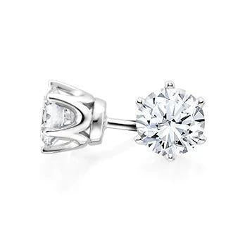 Boucles D'Oreilles Véritable Diamants Dames 3.00 Carats Or Blanc 14K