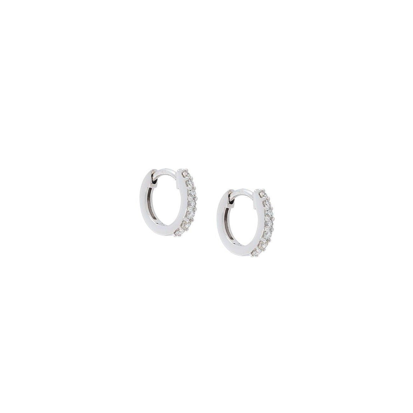 Boucles D'oreilles Avec Naturel Diamants Ronds De 2,80 Carats Sertis A Froid En Or Blanc