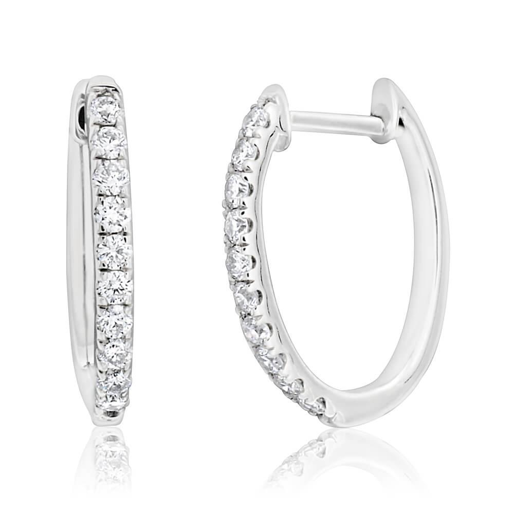 Boucles D'oreilles Cerclées De Véritable Diamants Ronds 2 Carats Pour Femmes