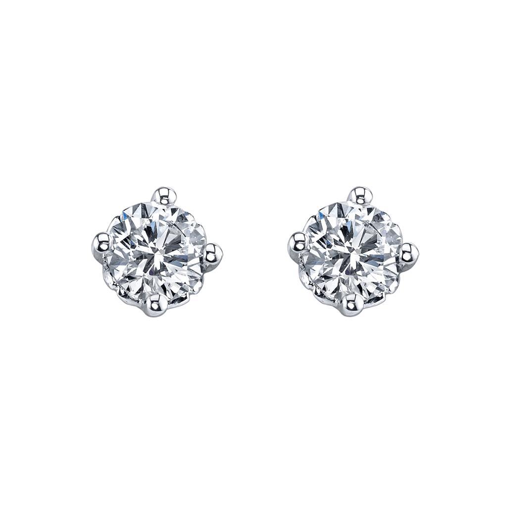 Boucles D'oreilles Clous D'oreilles Dames Or Blanc 14K Véritable Diamants 3 Carats Coupe Ronde Neufs