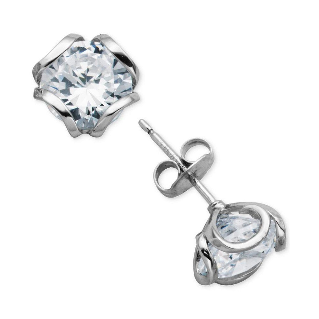 Boucles D'oreilles Clous D'oreilles Naturel Diamants De 2.50 Ct. Coupe Ronde Etincelante