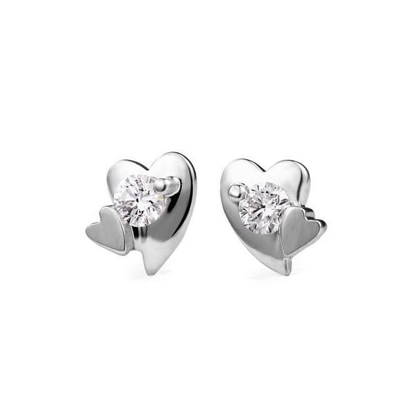 Boucles D'oreilles Clous D'oreilles Pour Femmes Avec Naturel Diamants Ronds Etincelants 2 Ct