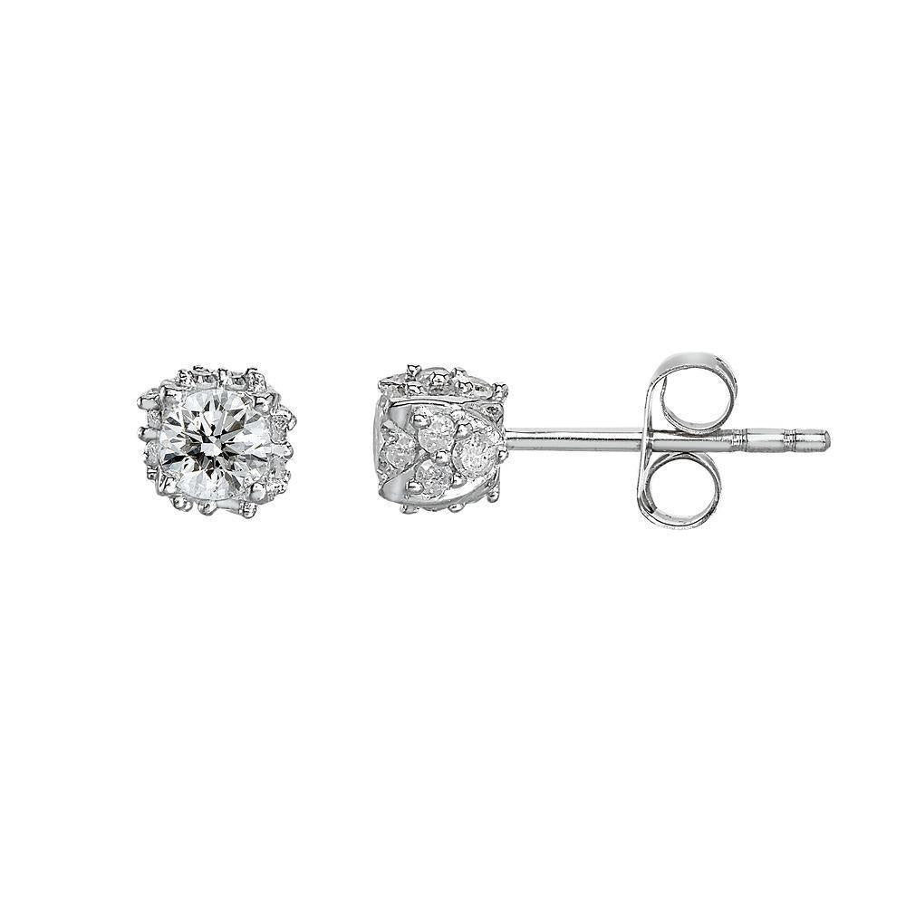 Boucles D'oreilles Clous D'oreilles Réel Diamants Etincelants Ronds Taille Brillant De 3.60 Ct