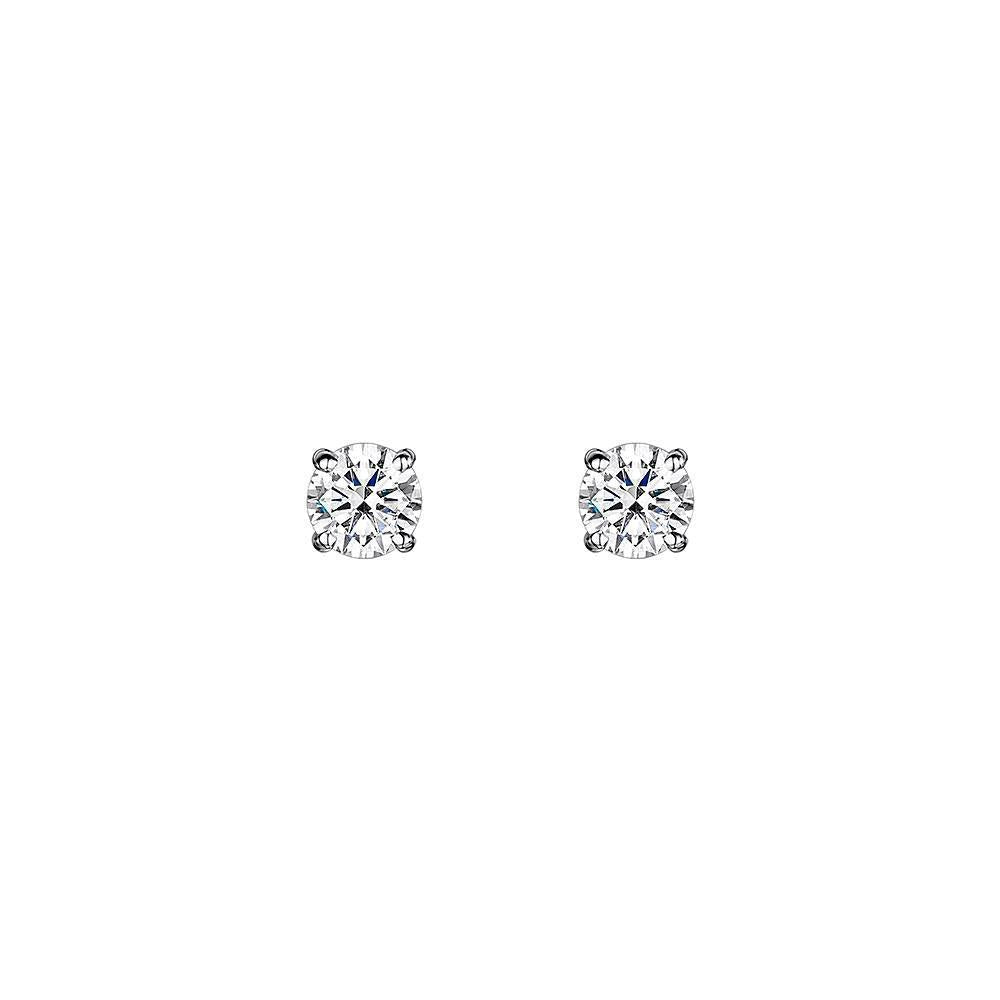 Boucles D'oreilles Clous D'oreilles Véritable Diamant Coupe Ronde 2.20 ct