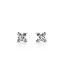 Boucles D'oreilles Clous Femme 2 Carats Réel Diamants Coupe Ronde