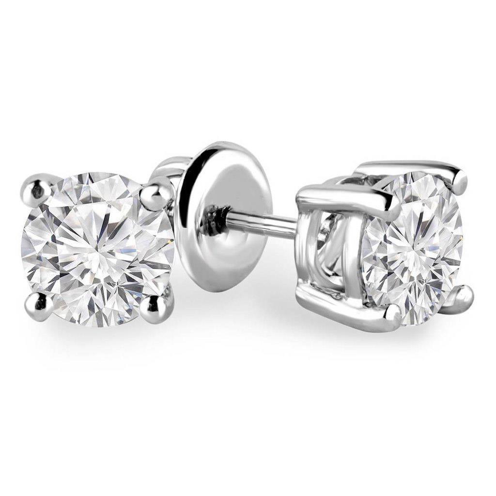 Boucles D'oreilles Dame Réel Diamants 3 Carats Bijoux En Or Blanc