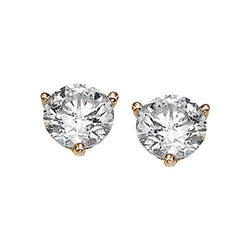 Boucles D'oreilles Diamants Ronds Véritable Diamants 2.80 Carats Style Martini YG