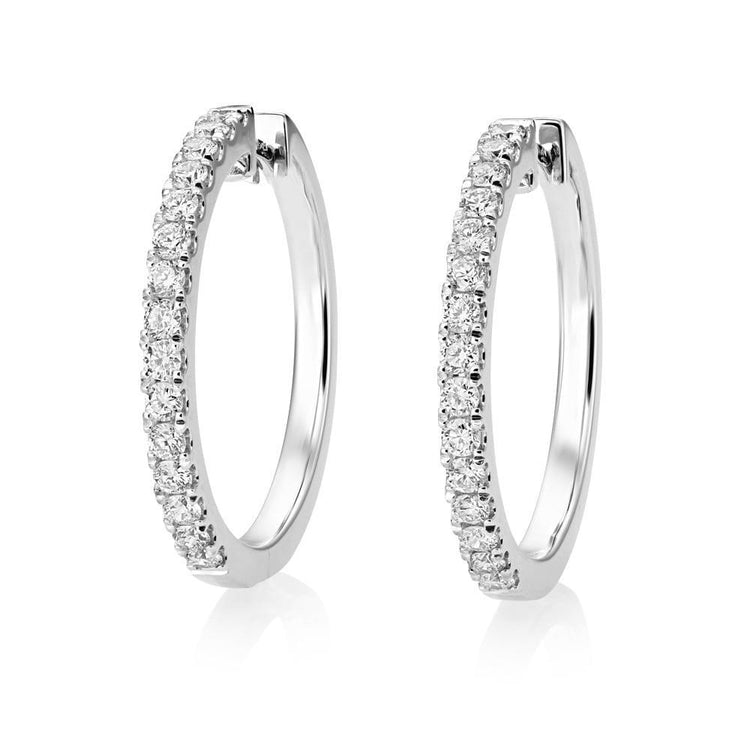 Boucles D'oreilles En Or Blanc 14K Etincelant De 4,30 Carats De Véritable Diamants Pour Femmes
