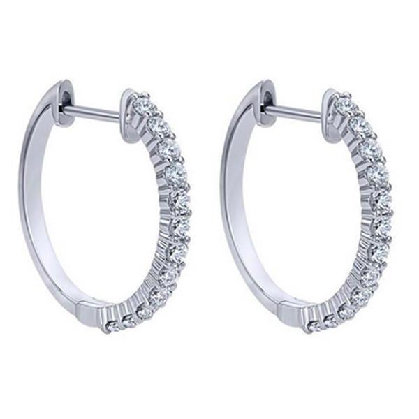 Boucles D'oreilles En Or Blanc 14K Pour Dames Avec Réel Diamants Etincelants De 2,65 Carats