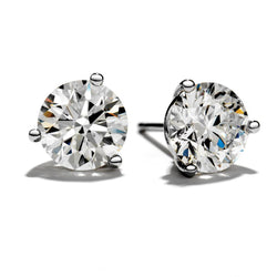 Boucles D'oreilles En Or Blanc Avec Naturel Diamants Etincelants De 1.70 Ct Pour Femmes Bijoux