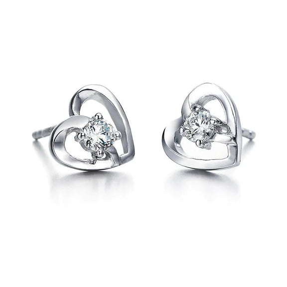 Boucles D'oreilles En Réel Diamant Rond De 1.3 Ct En Or Blanc 14K Nouveau