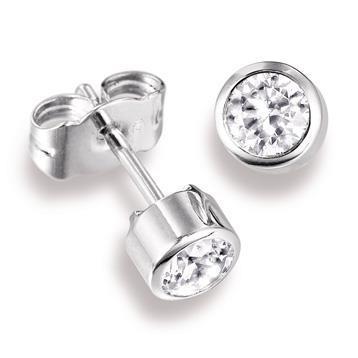 Boucles D'oreilles En Réel Diamant Rond Serti Clos De 1.30 Ct