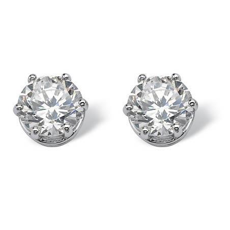 Boucles D'oreilles En Véritable Diamant Rond Serti De Griffes Solitaires De 1.20 Carats