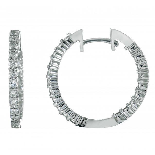 Boucles D'oreilles Femmes En Or Avec Véritable Diamants Etincelants De 4 Ct De Taille Brillante