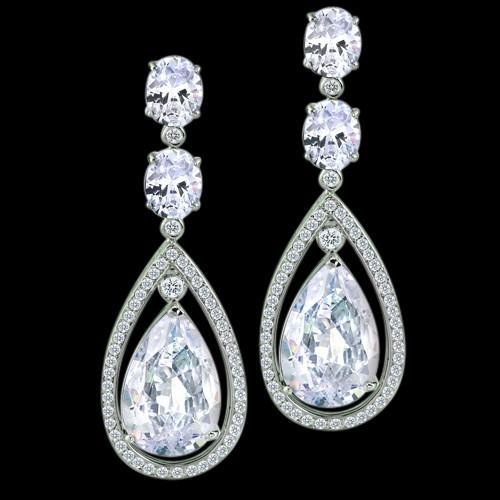 Boucles D'oreilles Pendantes En Réel Diamant 4 Carats Paire De Boucles D'oreilles Pendantes En Diamant Poire