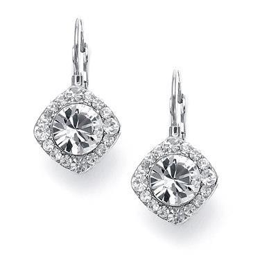 Boucles D'oreilles Pendantes Rondes En Naturel Diamant Taille Brillant 3.0 Carats Or Blanc 14K