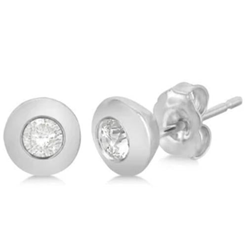 Boucles D'oreilles Pour Dames Naturel Diamant Coupe Ronde 1.5 Ct