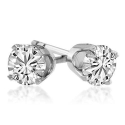 Boucles D'oreilles Pour Femme En Or Blanc Avec Véritable Diamants Coupe Ronde 2.40 Ct