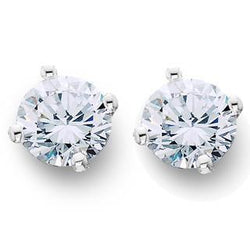 Boucles D'oreilles Pour Femmes Avec Véritable Diamants Ronds De 2 Carats