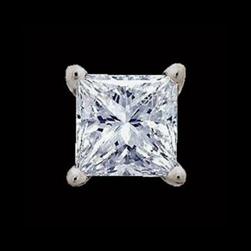 Boucles D'oreilles Pour Hommes Naturel Diamond Stud Single 2.50 Carats Or Blanc 14K