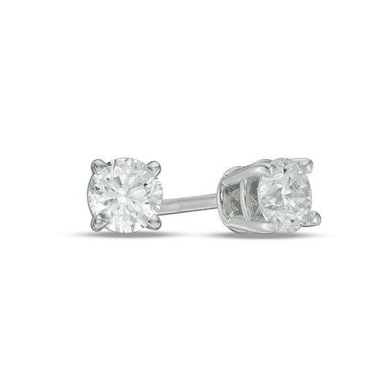 Boucles D'oreilles Puces Réel Diamants 2.00 Carats Or Blanc 14K