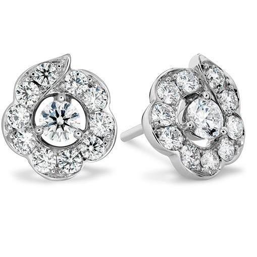 Boucles D'oreilles Réel Diamant Rondes Scintillantes Halo Lady De 3.50 Carats