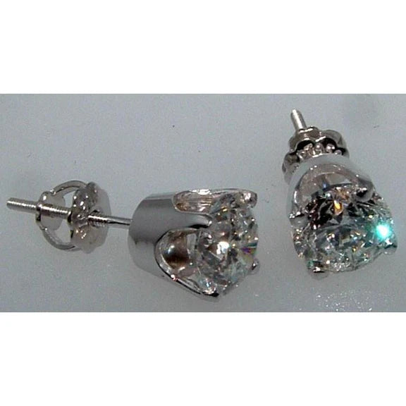 Boucles D'oreilles Réel diamants 2.50 Ct. Bijoux Femme Platine