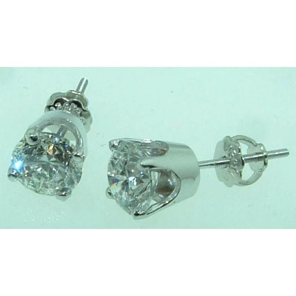 Boucles D'oreilles Réel diamants 2.50 Ct. Bijoux Femme Platine