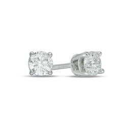 Boucles D'oreilles Rondes Scintillantes De 2.00 Carats Avec Réel Diamants Wg 14K