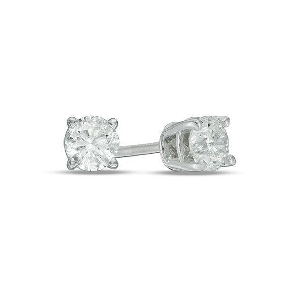 Boucles D'oreilles Rondes Scintillantes De 2.00 Carats Avec Réel Diamants Wg 14K