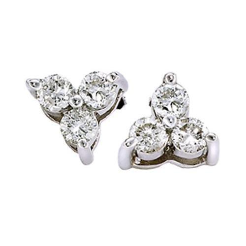Boucles D'oreilles Véritable Diamants Ronds 4.26 Carats Boucles D'oreilles Diamants