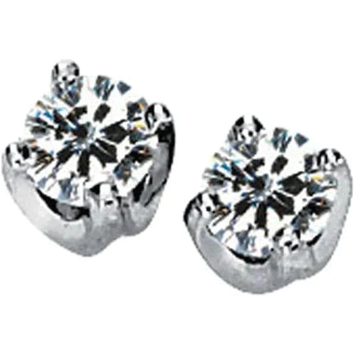 Boucles d'Oreilles Décontractées En Or 4 Ct Avec Naturel Diamants