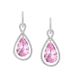 Boucles d'Oreilles Diamant Kunzite Pour Femme