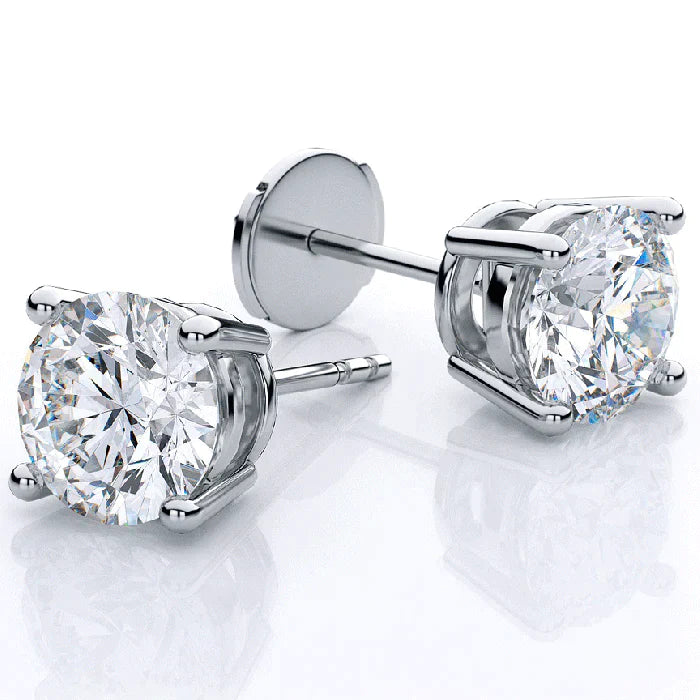 Boucles d'Oreilles En Diamant Véritable De 5 Carats