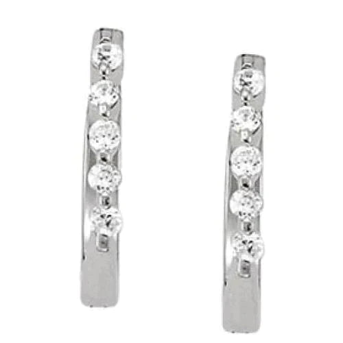 Boucles d'Oreilles En Or Little Réel Diamond