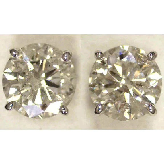 Boucles d'Oreilles Femme Réel Diamant 9 Carats