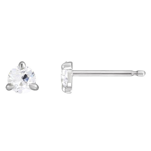 Boucles d'Oreilles Femme Réel Diamants Vieux mineur Or 2 Carats 14K