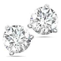 Boucles d'Oreilles Réel Diamant Martini 3 Griffes