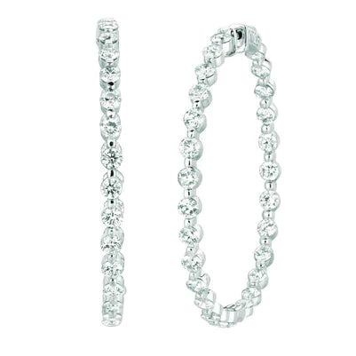 Boucles d'Oreilles Réel Diamant Rond  8 Ct