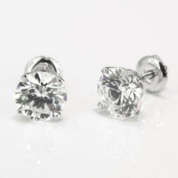 Boucles d'Oreilles Réel Diamants 2.50 Carats Or Blanc Bijoux Dame
