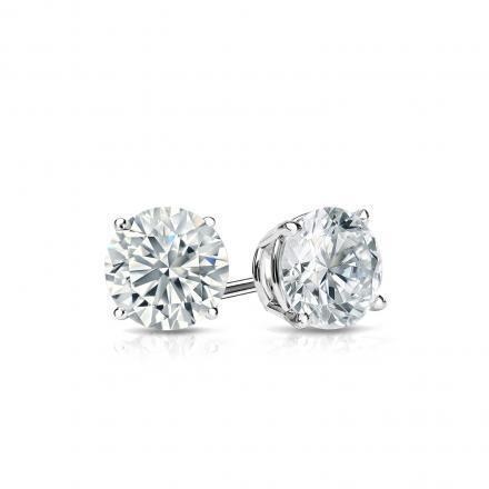 Boucles d'Oreilles Solitaire Réel Diamant 1 ct