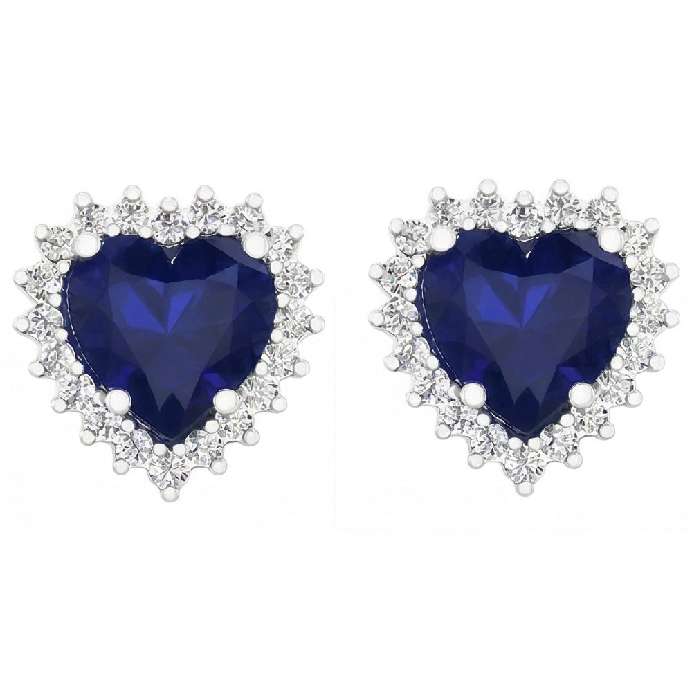 naturel heart diamant 7carats boucle d'oreille angle de côté