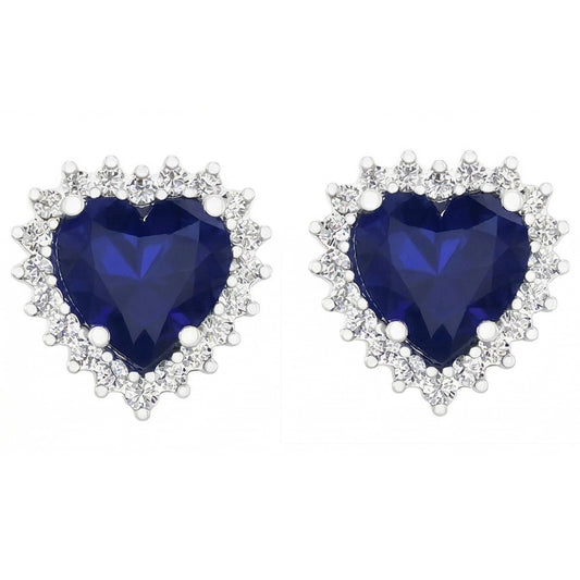naturel heart diamant 7carats boucle d'oreille angle de côté