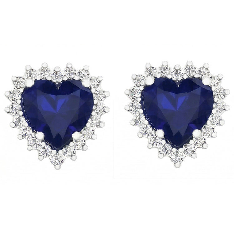 naturel heart diamant 7carats boucle d'oreille angle de côté