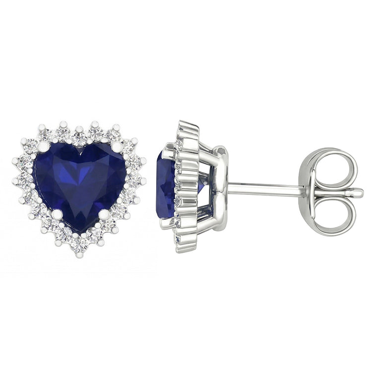 naturel heart diamant 7carats boucle d'oreille détail rapproché