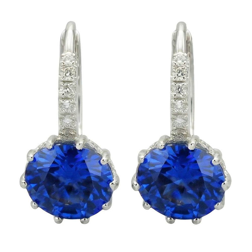 naturel diamant 6.40carats boucle d'oreille angle de côté