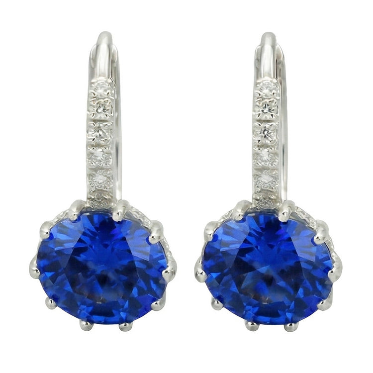naturel diamant 6.40carats boucle d'oreille angle de côté
